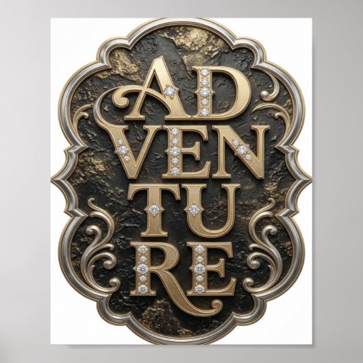 Striking Gold ABENTEUER Bold Design Poster (Vorne)