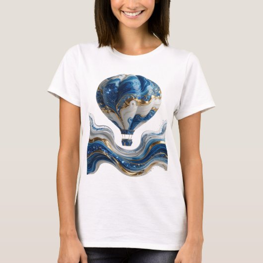 Striking Gold ABSTRACTE KUNST Statement Design T-Shirt (Vorderseite)