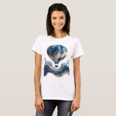 Striking Gold ABSTRACTE KUNST Statement Design T-Shirt (Vorne ganz)