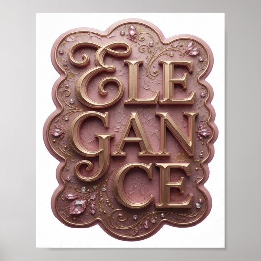 Striking Gold ELEGANCE Design Poster (Vorne)