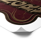 Striking Gold HUNGRY 3D-Textkunst Poster (Ecke)