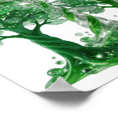 Striking Green GRÜNER GLASBAUM Poster (Ecke)