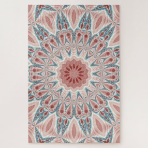 Striking Modern Kaleidoscope Mandala Fractal Art Puzzle