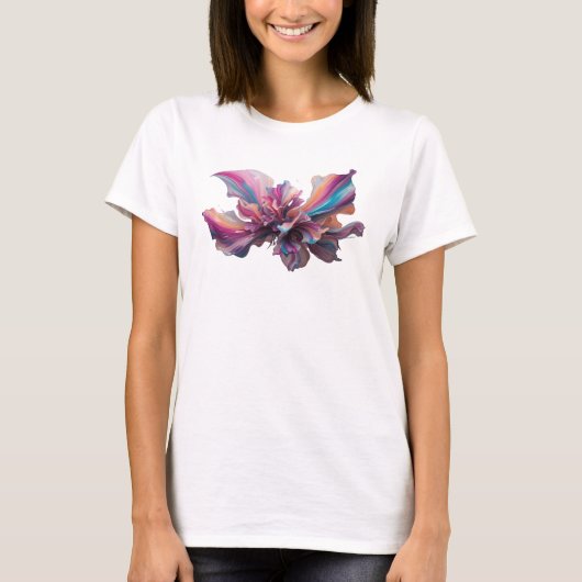 Striking Pink ABSTRACT ART Design T-Shirt (Vorderseite)