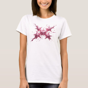 Striking Pink Abstrakte Sterne Modekunst T-Shirt