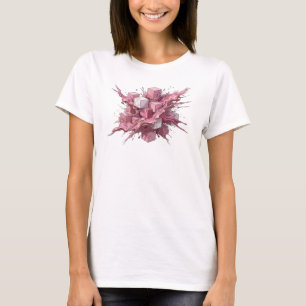 Striking Pink Abstrakte Würfel Kunst Druck T-Shirt