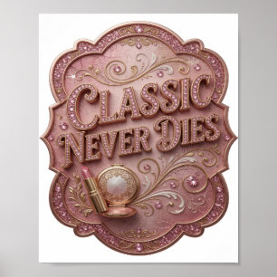 Striking Pink CLASSIC NIE WIRD Graphic Tee Poster