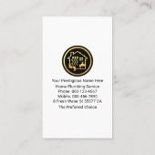 Striking Retro Silver Faucet Pipes Visitenkarte (Rückseite)