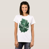 Striking Silber GRÜNE BLÄTTER MIT STERNEN T-Shirt (Vorne ganz)