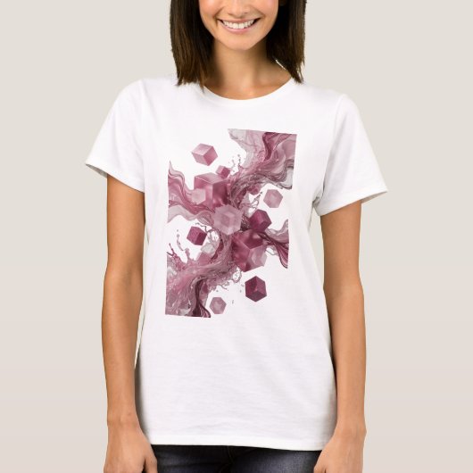 Striking Silver ABSTRACT ART Tragbare Kunst v2 T-Shirt (Vorderseite)