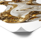 Striking Silver ABSTRACTE KUNST Abstrakte Gestaltu Poster (Ecke)