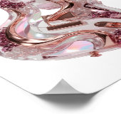 Striking Silver ABSTRACTE KUNST Grafikdesign v2 Poster (Ecke)