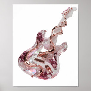 Striking Silver ABSTRACTE KUNST Grafikdesign v2 Poster