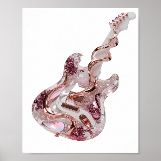 Striking Silver ABSTRACTE KUNST Grafikdesign v2 Poster (Vorne)