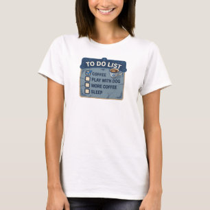 Striking Silver KAFFEE SPIEL MIT DEM HUND Art Prin T-Shirt