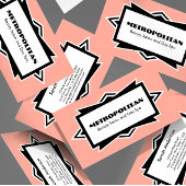 Striking Simple Art Deco Custom Color Visitenkarte