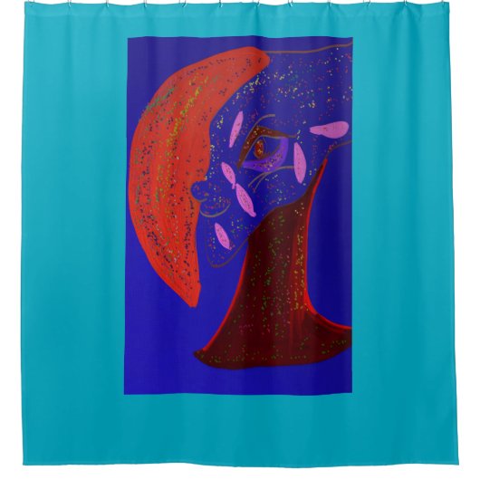 Strikingly Beautiful Creature Shower Curtain Duschvorhang (Vorderseite)