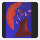 Strikingly Beautiful Creature Square Stickers (Vorderseite)