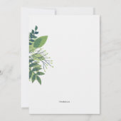 Strikte Foliage Probe Abendessen Party Einladung (Rückseite)