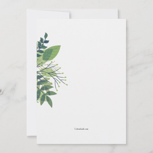 Strikte Foliage Probe Abendessen Party Einladung (Rückseite)