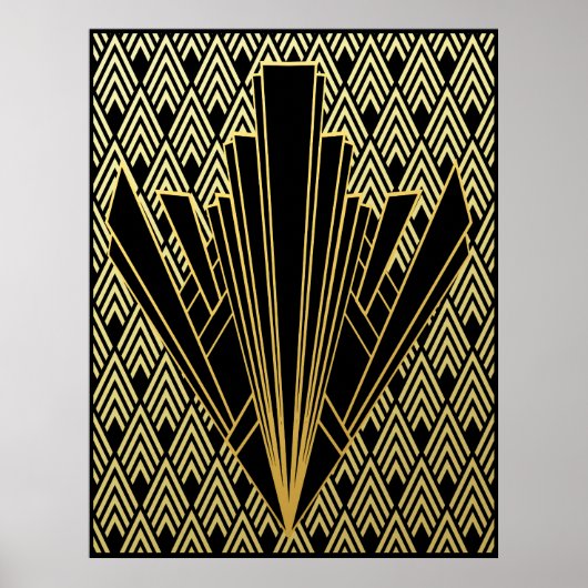 Strikter Art Deco Stil Poster (Vorne)