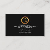 Strikter Blue Electric Blitzgerät Electrical Visitenkarte (Rückseite)