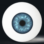 Strikter Blue Eyeball Tischtennisball<br><div class="desc">Diese spaßigen Tischtennisbälle haben einen wunderschönen blauen Augapfel auf ihnen,  der so aussieht,  als hätte er einen Blitz,  der durch sie geht. Freaky und Spaß!!!</div>