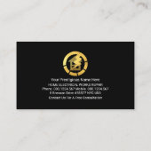 Strikter elektrischer Blitzstrahl Visitenkarte (Rückseite)