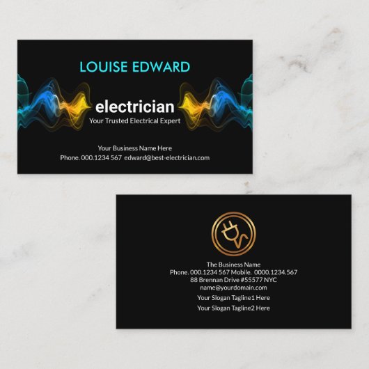 Strikter Elektro-Wave-Blitzgerät Visitenkarte (Vorne/Hinten)