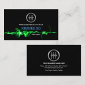 Strikter Öko-Elektro-Audio-Waves-Sound-Engineer Visitenkarte (Vorne/Hinten)