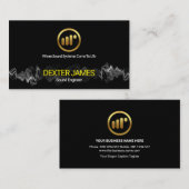 Strikter Sound-Engineer für elektrische Audio-Wave Visitenkarte (Vorne/Hinten)