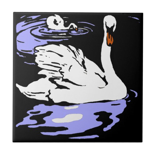 Strikter Viktorianischer Holzschnitt tierischer Un Fliese (Vorderseite)