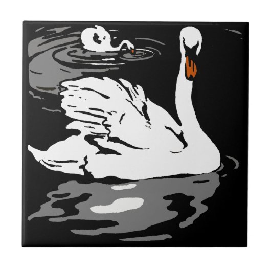 Strikter Viktorianischer Holzschnitt tierischer Un Fliese (Vorderseite)