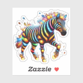 Strikter Zebra Charm Aufkleber