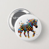 Strikter Zebra Charm Button (Vorne & Hinten)