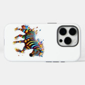 Strikter Zebra Charm Case-Mate iPhone Hülle (Rückseite (Horizontal))