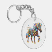 Strikter Zebra Charm Schlüsselanhänger (Vorderseite links)
