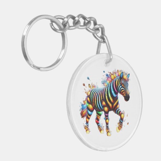 Strikter Zebra Charm Schlüsselanhänger (Vorderseite links)