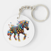 Strikter Zebra Charm Schlüsselanhänger (Rückseite)