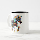 Strikter Zebra Charm Zweifarbige Tasse (Vorderseite Links)