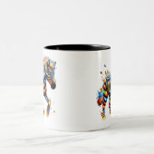 Strikter Zebra Charm Zweifarbige Tasse (Mittel)