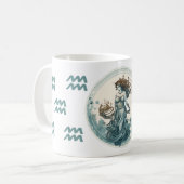 Striktes Aquarius-Symbol Kaffeetasse (Vorderseite Links)