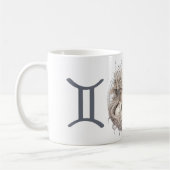 Striktes Gemini Symbol Artwork Kaffeetasse (Links)