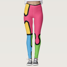 Striktes Jigsaw-Muster Leggings