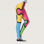 Striktes Jigsaw-Muster Leggings (Rechts)