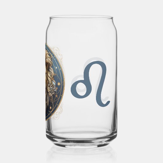 Striktes Leo Symbol Artwork Dosenglas (Rückseite)