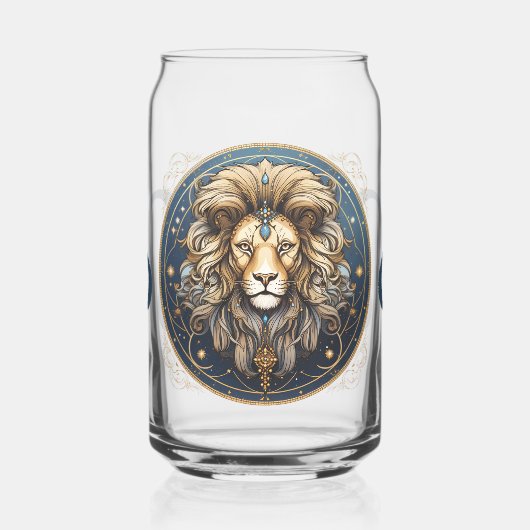 Striktes Leo Symbol Artwork Dosenglas (Links)