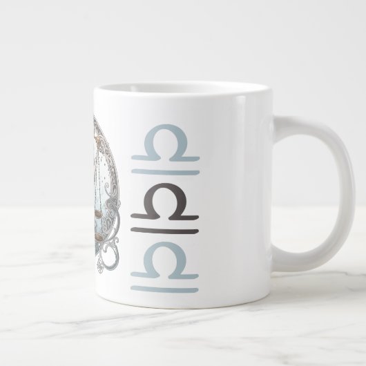 Striktes Libra Symbol Artwork Jumbo-Tasse (Rechts)