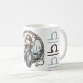Striktes Libra Symbol Artwork Kaffeetasse (VorderseiteRechts)