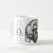Striktes Libra Symbol Artwork Kaffeetasse (Vorderseite Links)